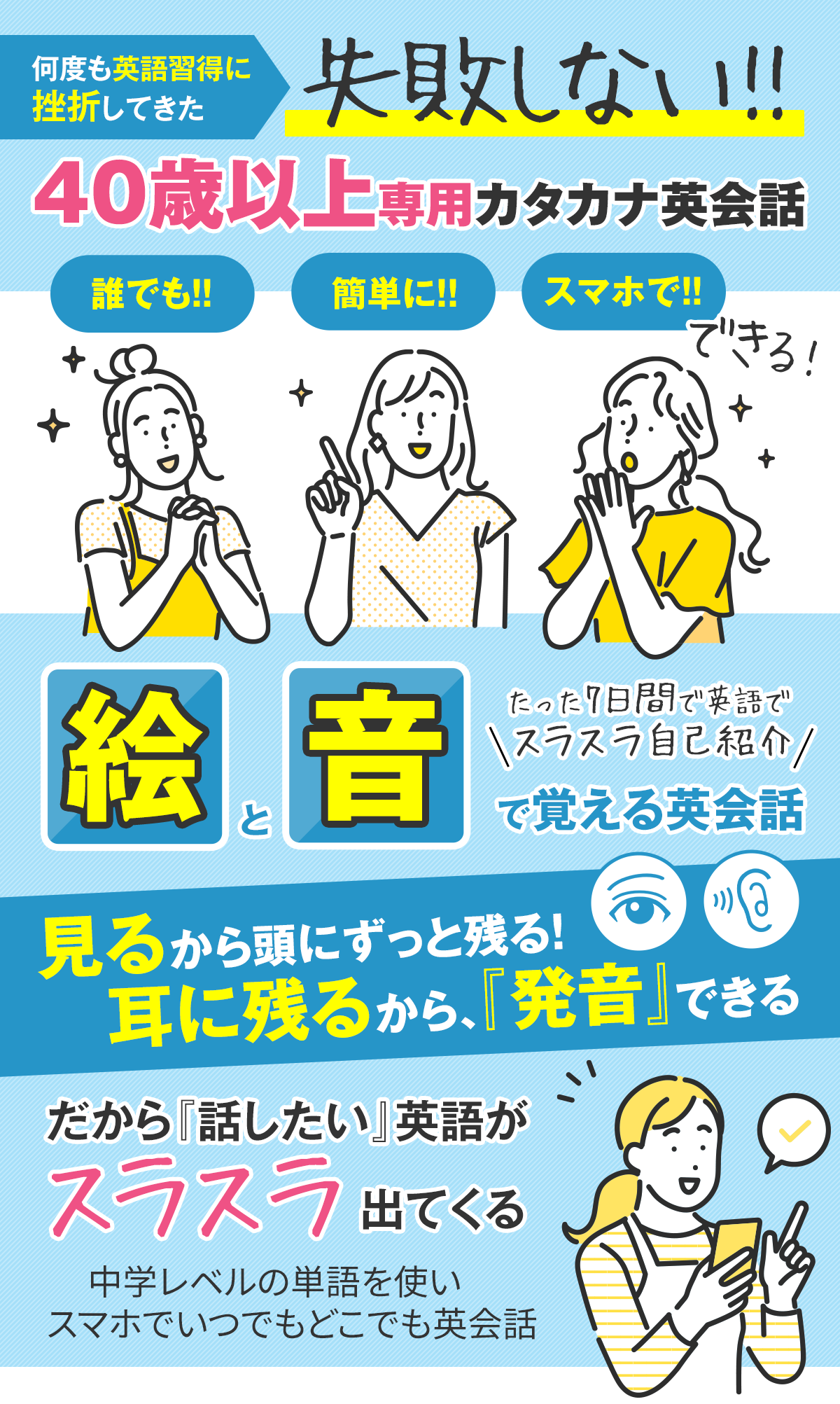 絵と音で覚える英会話～見るから頭にずっと残る！耳に残るから「発音できる！」